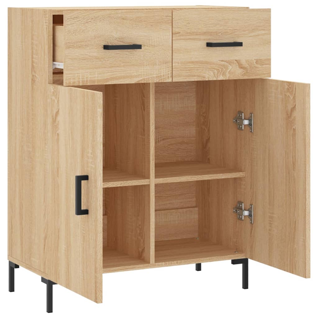 Buffet chêne sonoma 69,5x34x90 cm bois d'ingénierie - XIOS