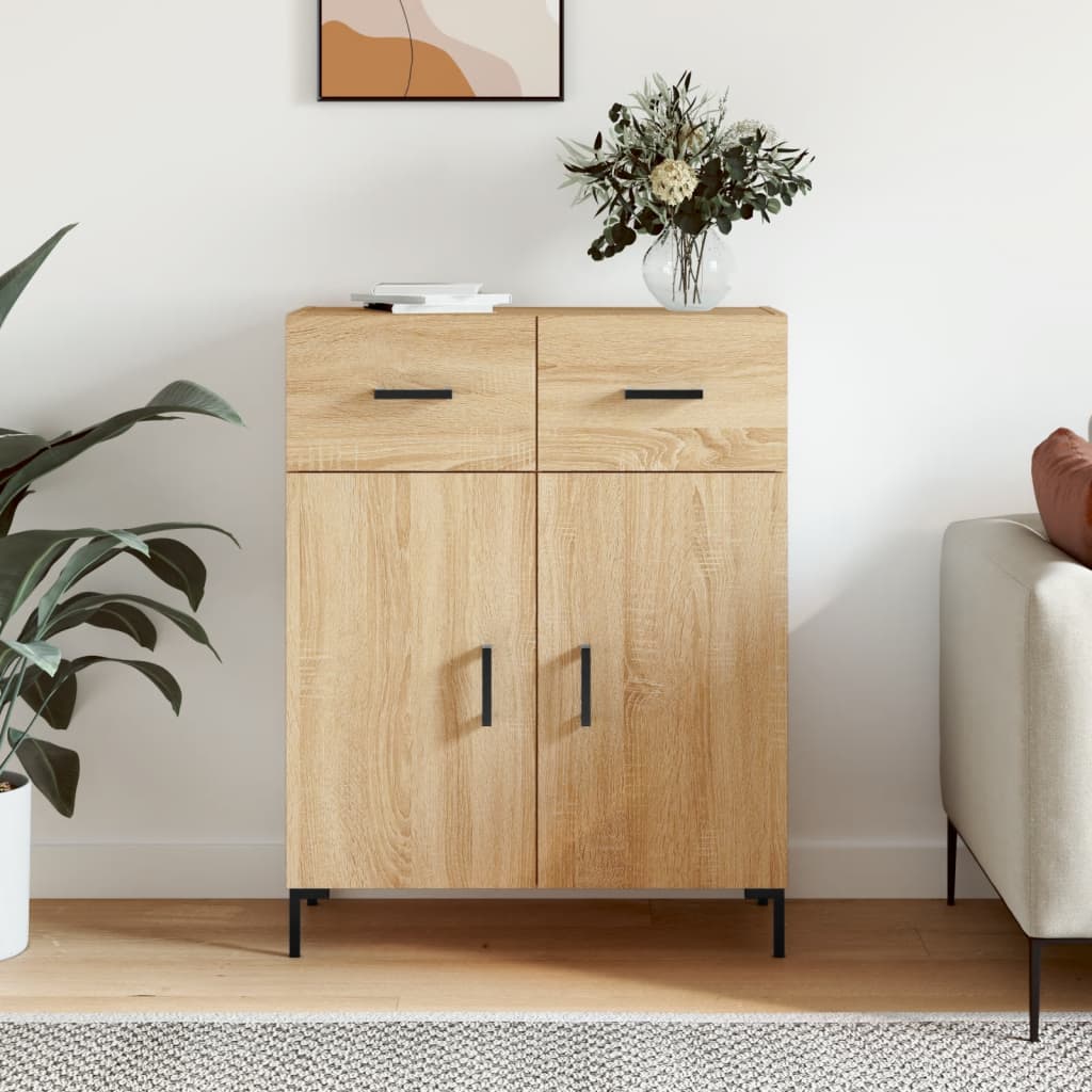 Buffet chêne sonoma 69,5x34x90 cm bois d'ingénierie - XIOS