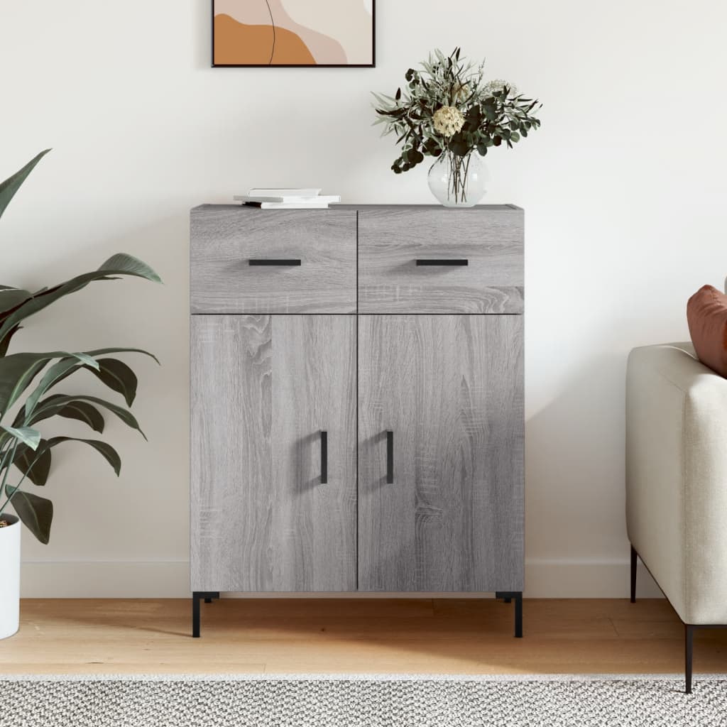 Buffet sonoma gris 69,5x34x90 cm bois d'ingénierie - XIOS