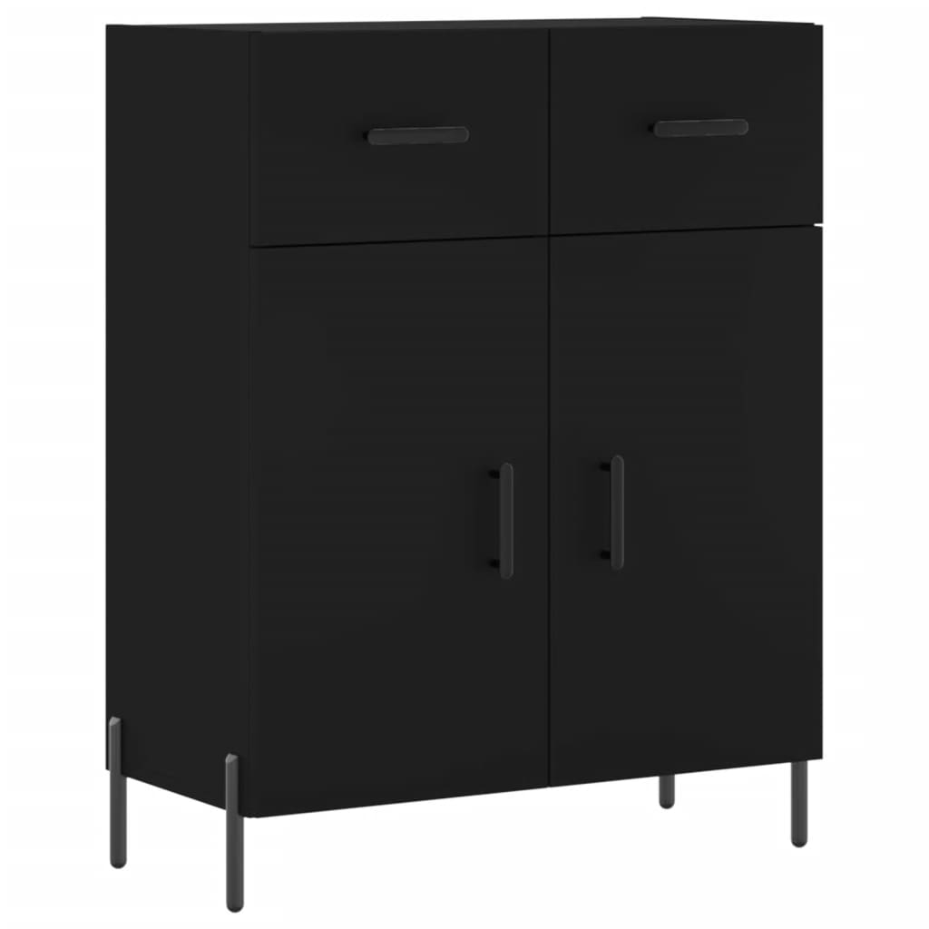 Buffet noir 69,5x34x90 cm bois d'ingénierie Buffets & bahuts vidaXL