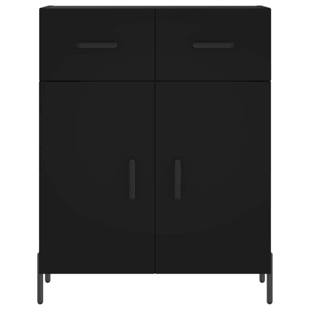 Buffet noir 69,5x34x90 cm bois d'ingénierie Buffets & bahuts vidaXL
