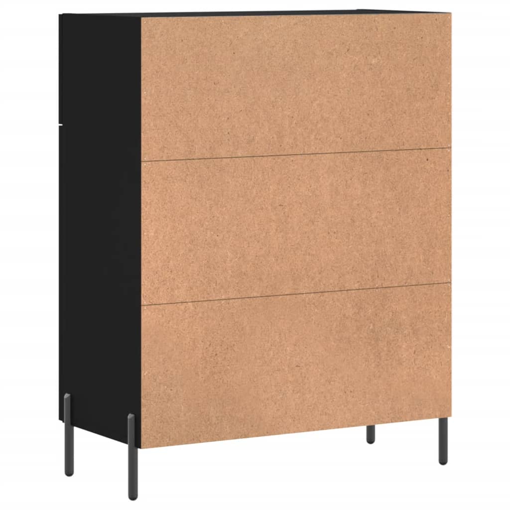 Buffet noir 69,5x34x90 cm bois d'ingénierie Buffets & bahuts vidaXL