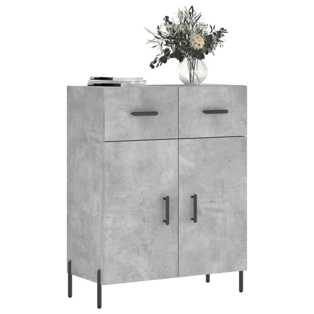 Buffet gris béton 69,5x34x90 cm bois d'ingénierie - XIOS