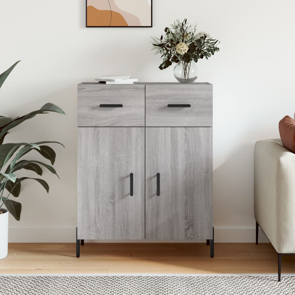 Buffet sonoma gris 69,5x34x90 cm bois d'ingénierie - XIOS