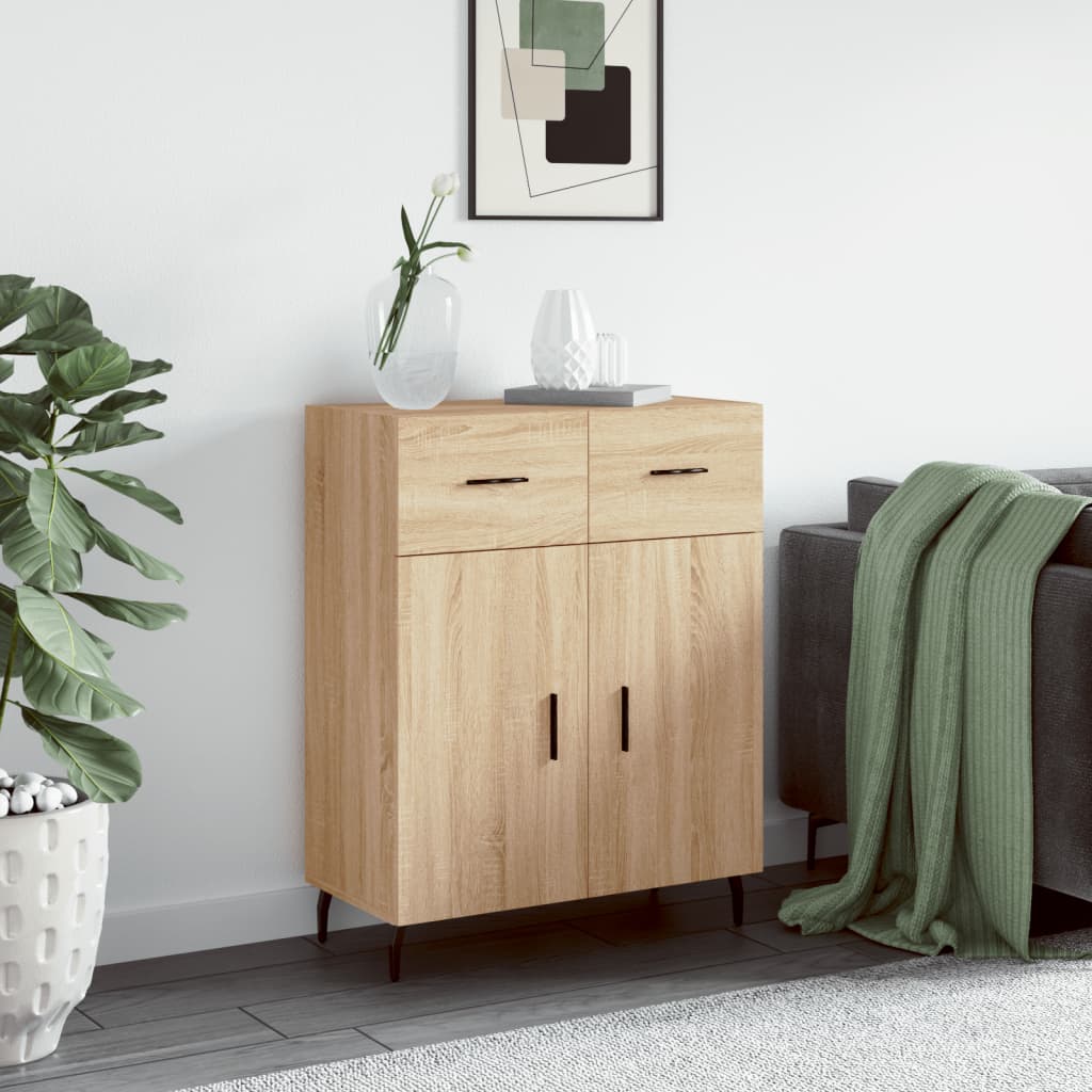 Buffet chêne sonoma 69,5x34x90 cm bois d'ingénierie - XIOS