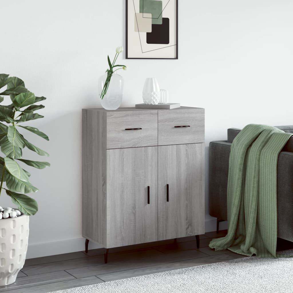 Buffet sonoma gris 69,5x34x90 cm bois d'ingénierie - XIOS