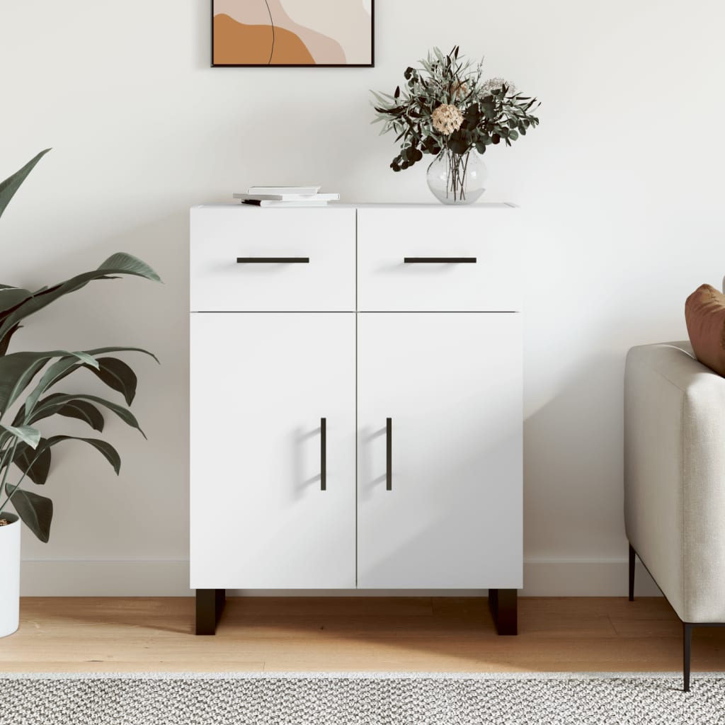 Buffet blanc 69,5x34x90 cm bois d'ingénierie - XIOS