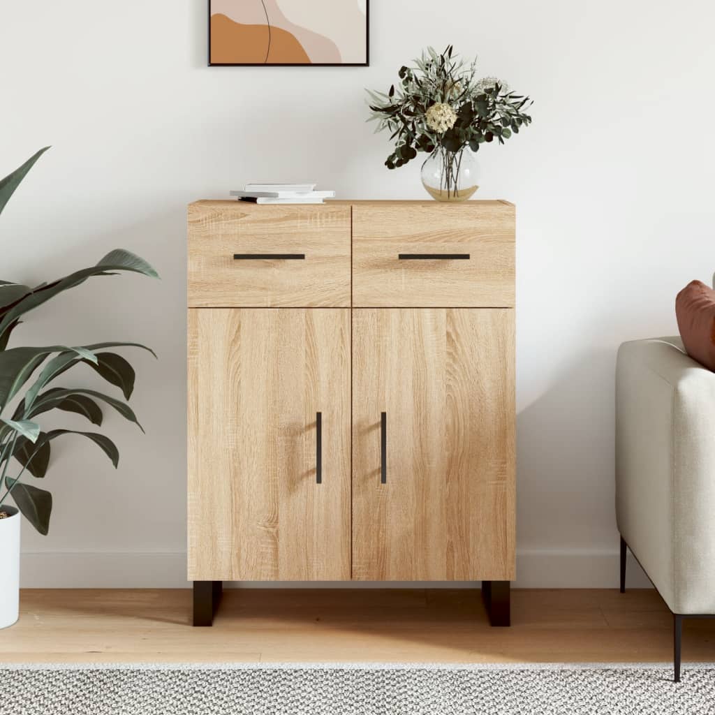 Buffet chêne sonoma 69,5x34x90 cm bois d'ingénierie - XIOS
