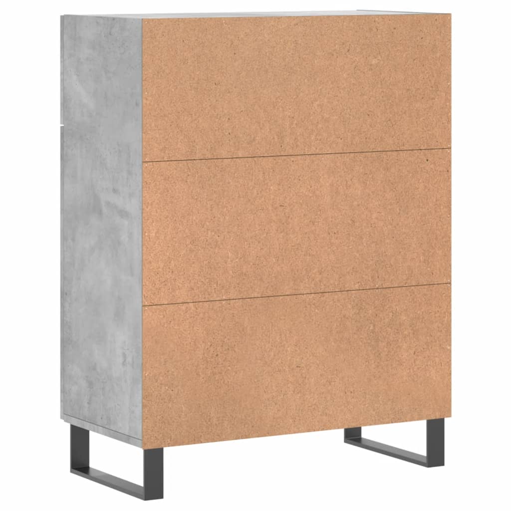 Buffet gris béton 69,5x34x90 cm bois d'ingénierie - XIOS