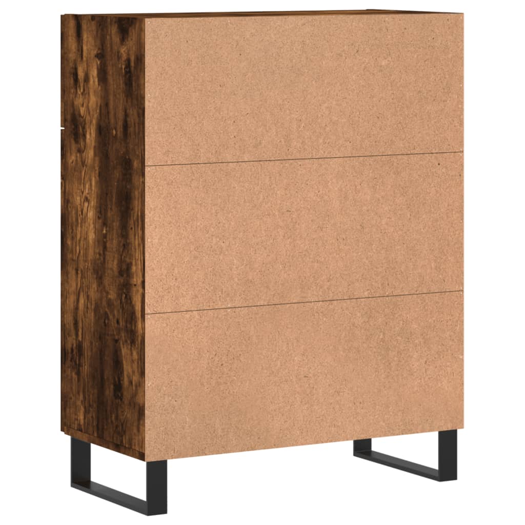 Buffet chêne fumé 69,5x34x90 cm bois d'ingénierie - XIOS