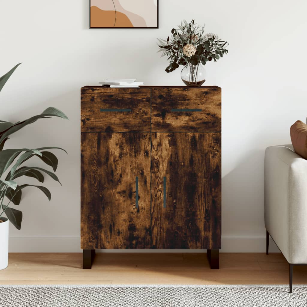 Buffet chêne fumé 69,5x34x90 cm bois d'ingénierie - XIOS