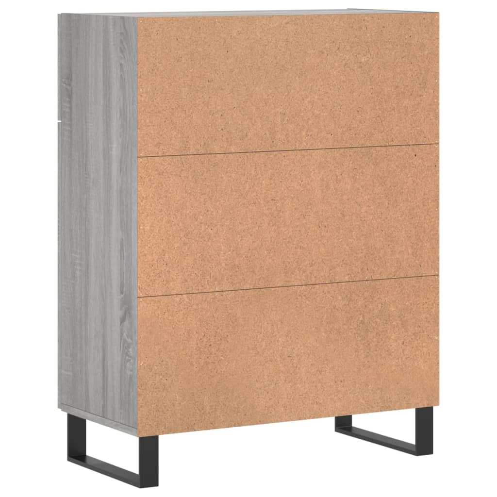 Buffet sonoma gris 69,5x34x90 cm bois d'ingénierie - XIOS