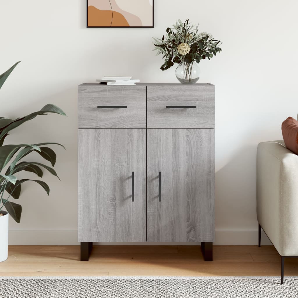 Buffet sonoma gris 69,5x34x90 cm bois d'ingénierie - XIOS