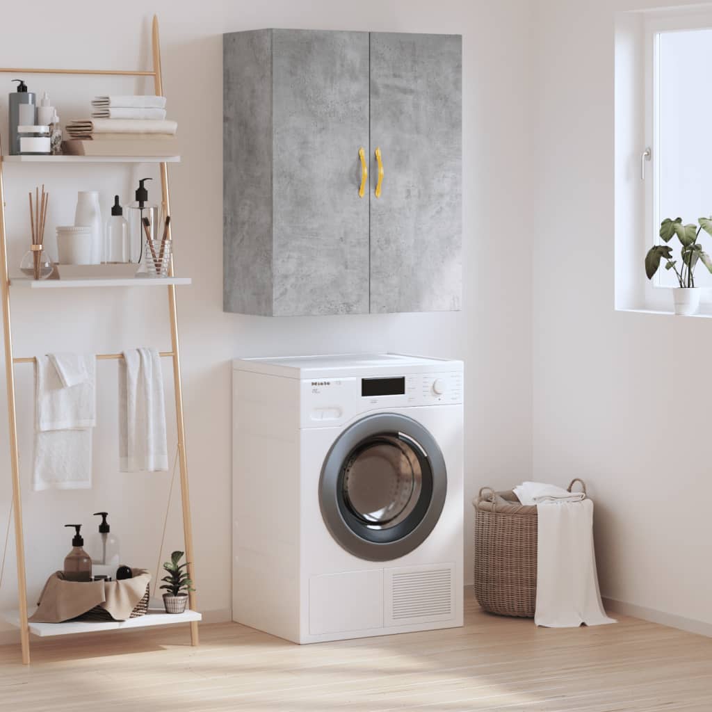 Armoire murale gris béton 69,5x34x90 cm - XIOS
