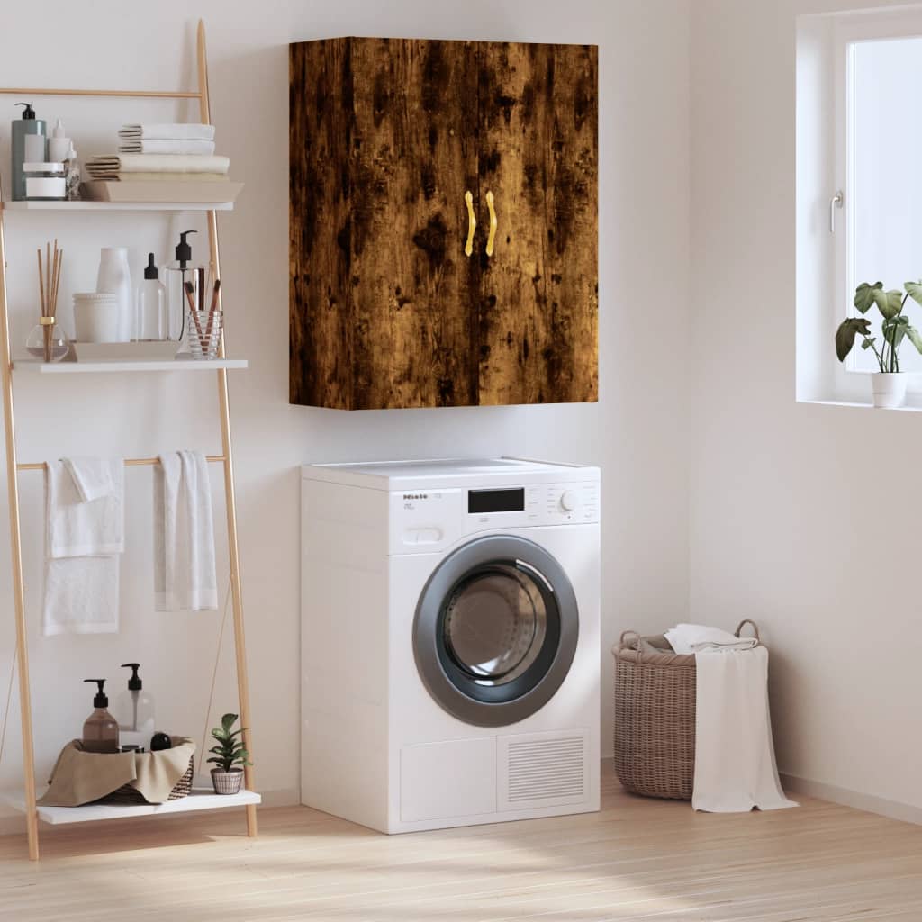 Armoire murale chêne fumé 69,5x34x90 cm - XIOS