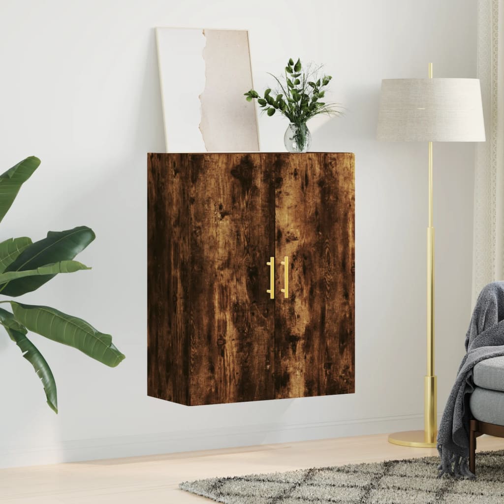 Armoire murale chêne fumé 69,5x34x90 cm - XIOS