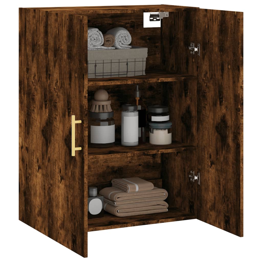 Armoire murale chêne fumé 69,5x34x90 cm - XIOS