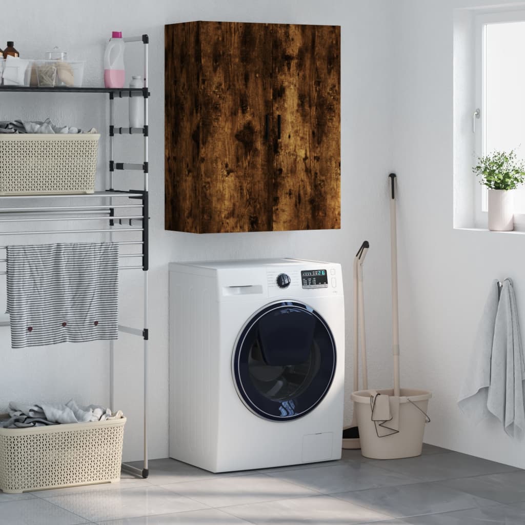 Armoire murale chêne fumé 69,5x34x90 cm - XIOS