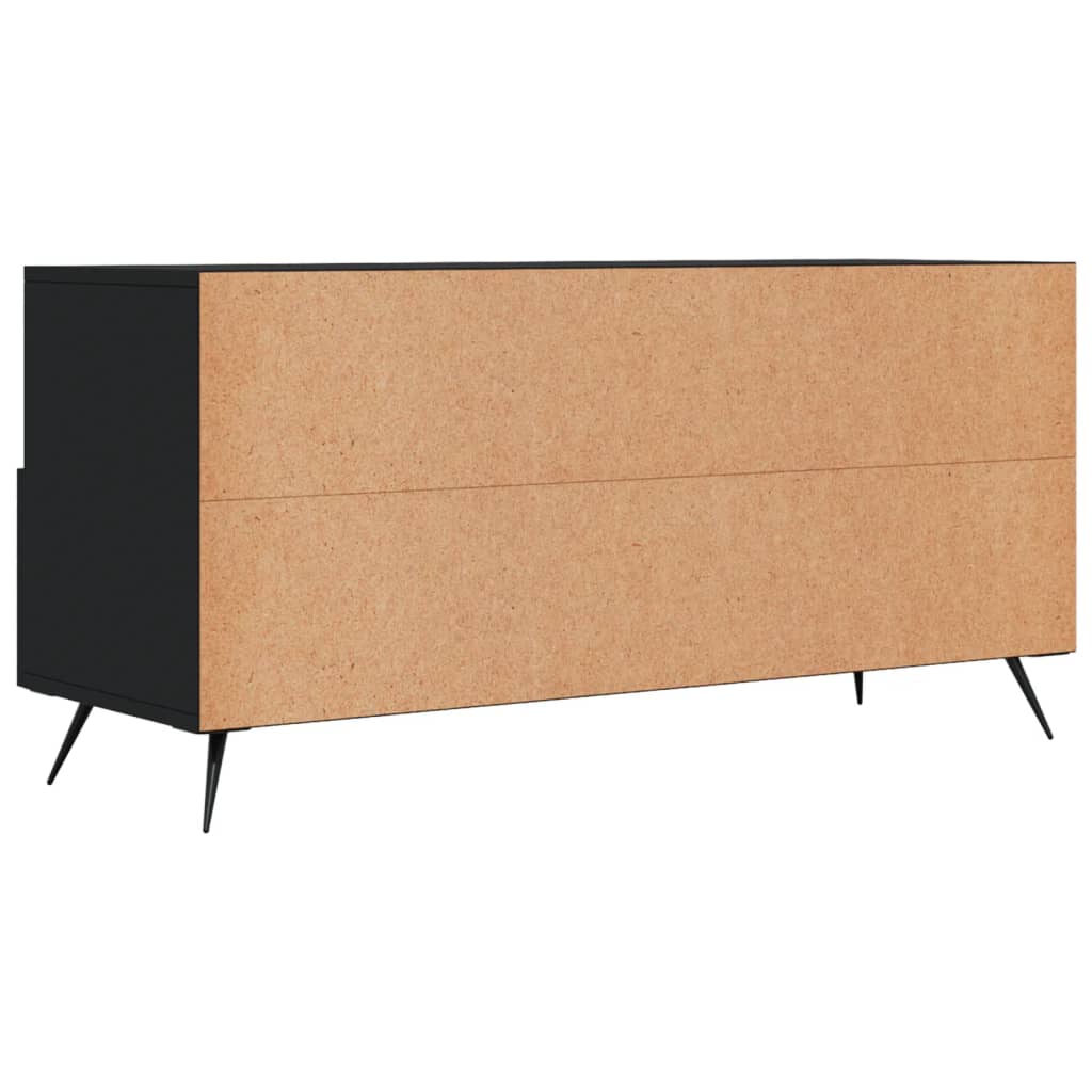 Meuble TV noir 102x36x50 cm bois d'ingénierie - XIOS