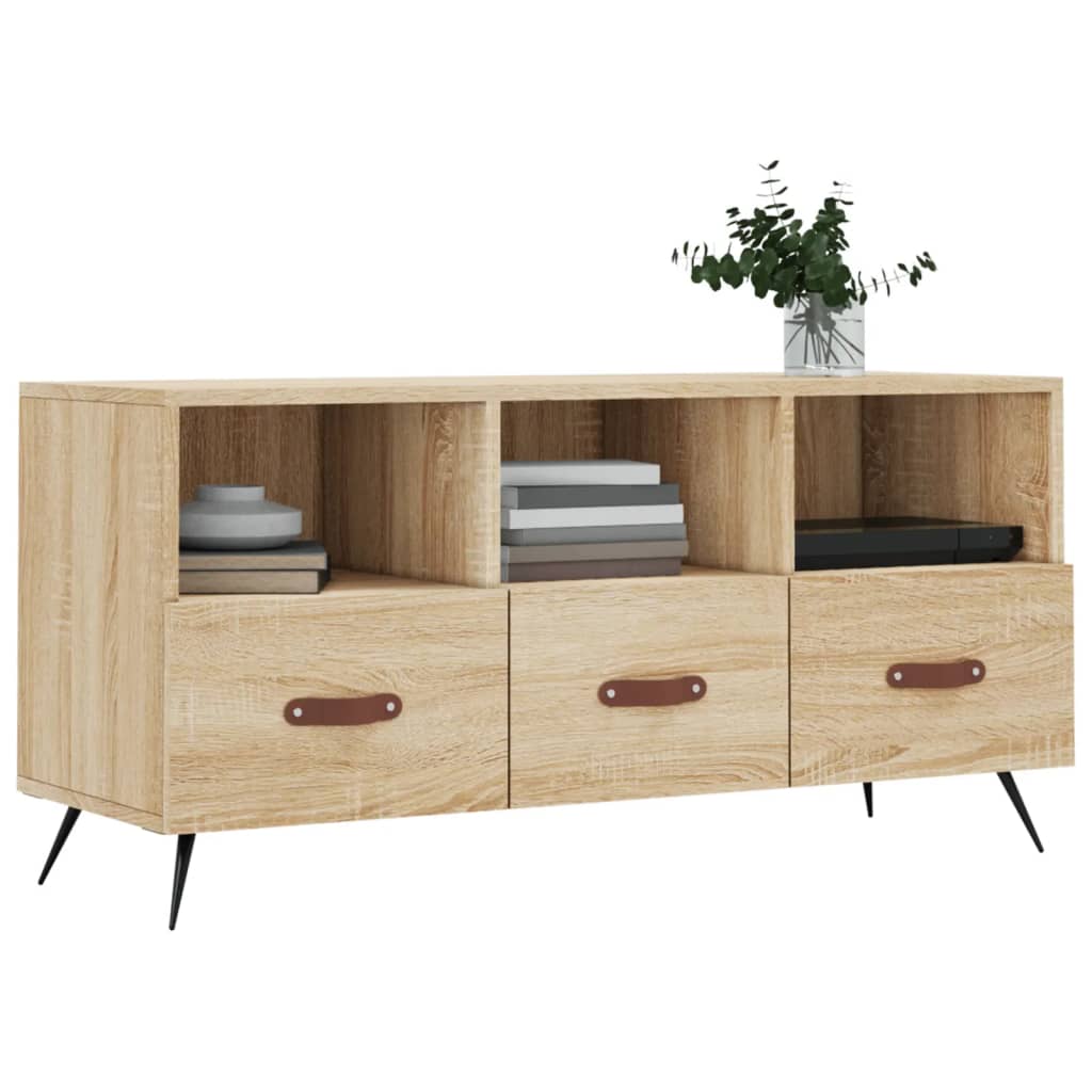 Meuble TV chêne sonoma 102x36x50 cm bois d'ingénierie - XIOS