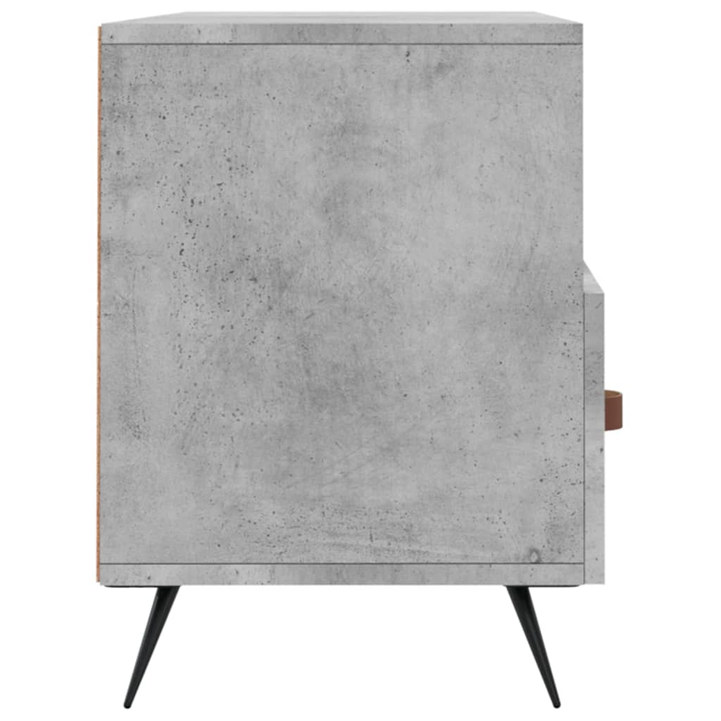 Meuble TV gris béton 102x36x50 cm bois d'ingénierie - XIOS