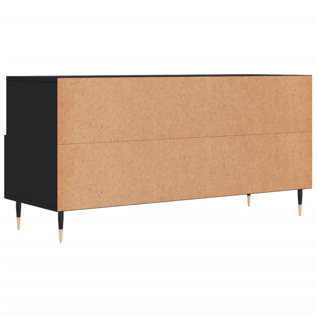 Meuble TV noir 102x36x50 cm bois d'ingénierie - XIOS
