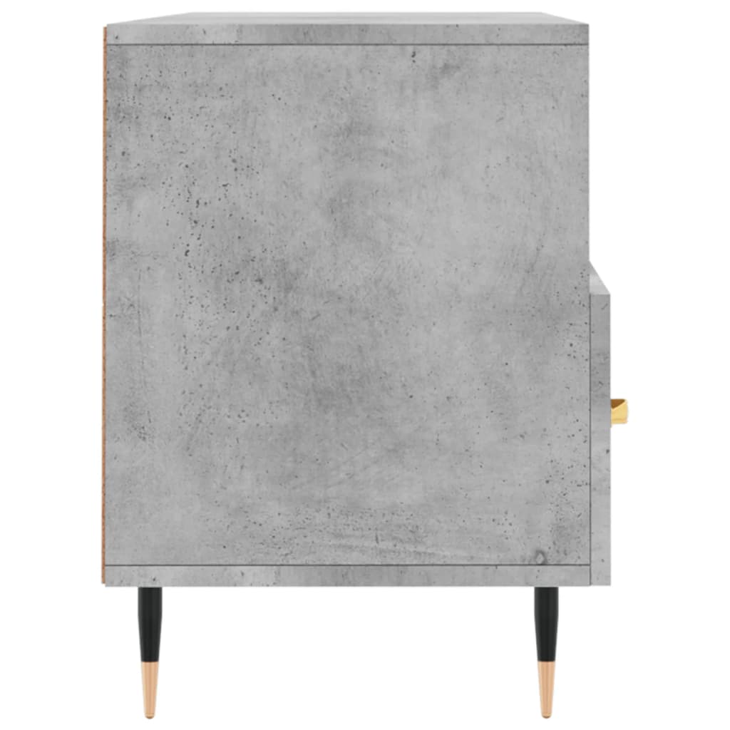 Meuble TV gris béton 102x36x50 cm bois d'ingénierie - XIOS