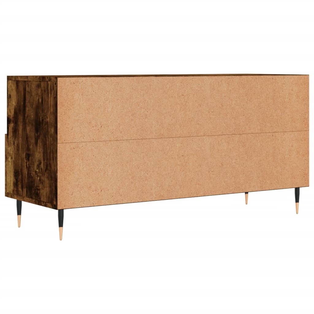 Meuble TV chêne fumé 102x36x50 cm bois d'ingénierie - XIOS