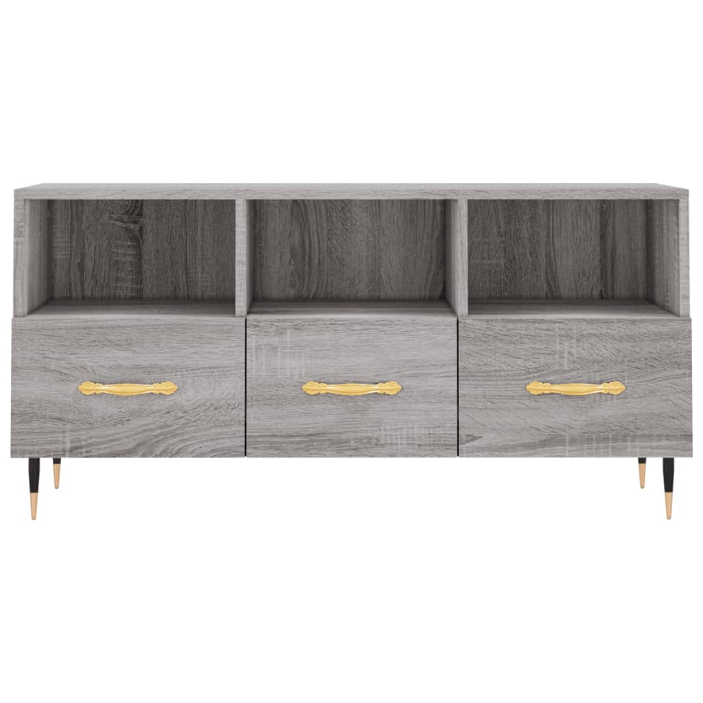 Meuble TV sonoma gris 102x36x50 cm bois d'ingénierie - XIOS