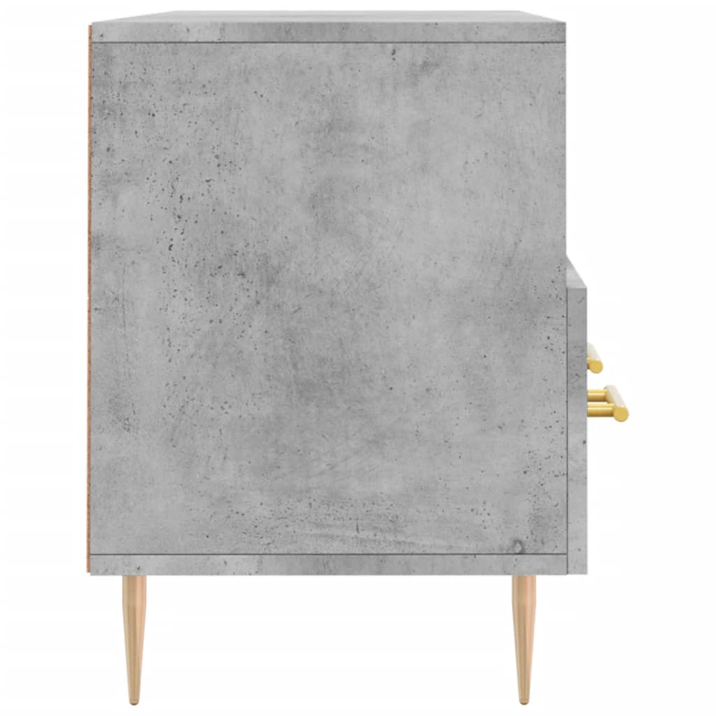 Meuble TV gris béton 102x36x50 cm bois d'ingénierie - XIOS