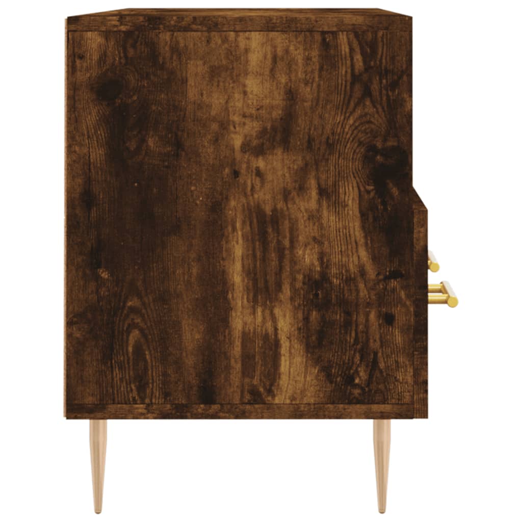 Meuble TV chêne fumé 102x36x50 cm bois d'ingénierie - XIOS