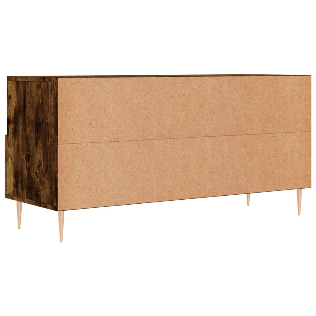 Meuble TV chêne fumé 102x36x50 cm bois d'ingénierie - XIOS
