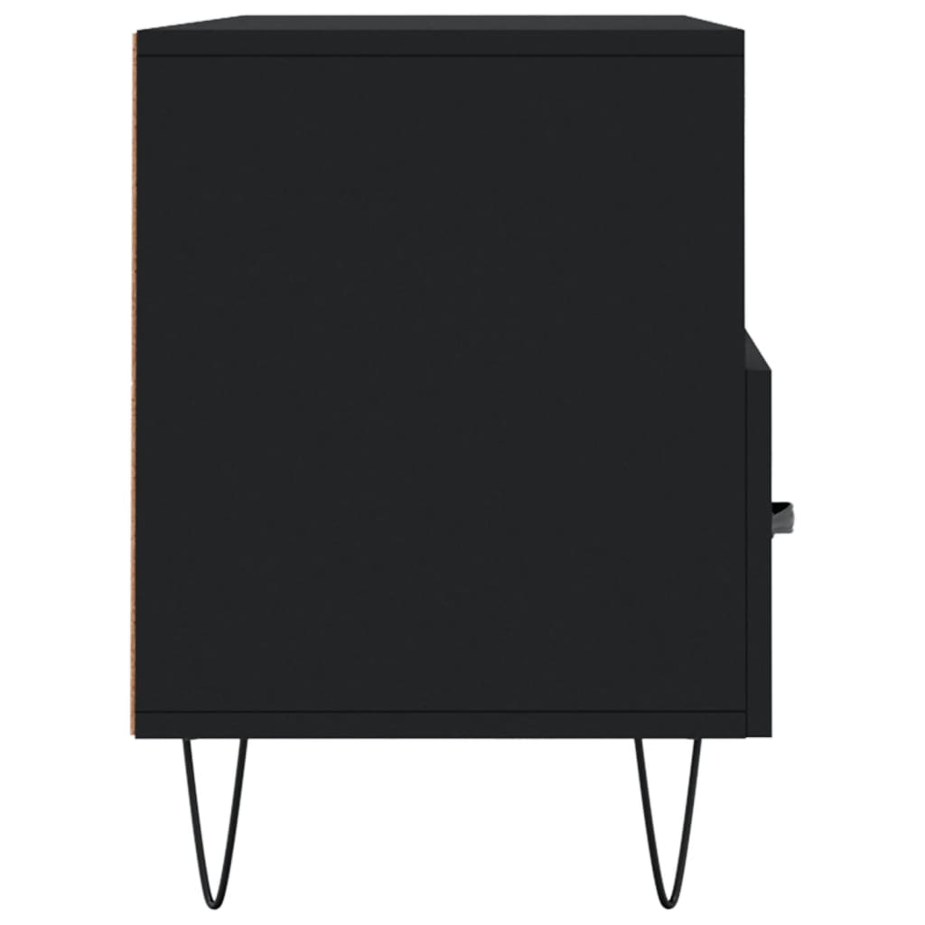 Meuble TV noir 102x36x50 cm bois d'ingénierie - XIOS