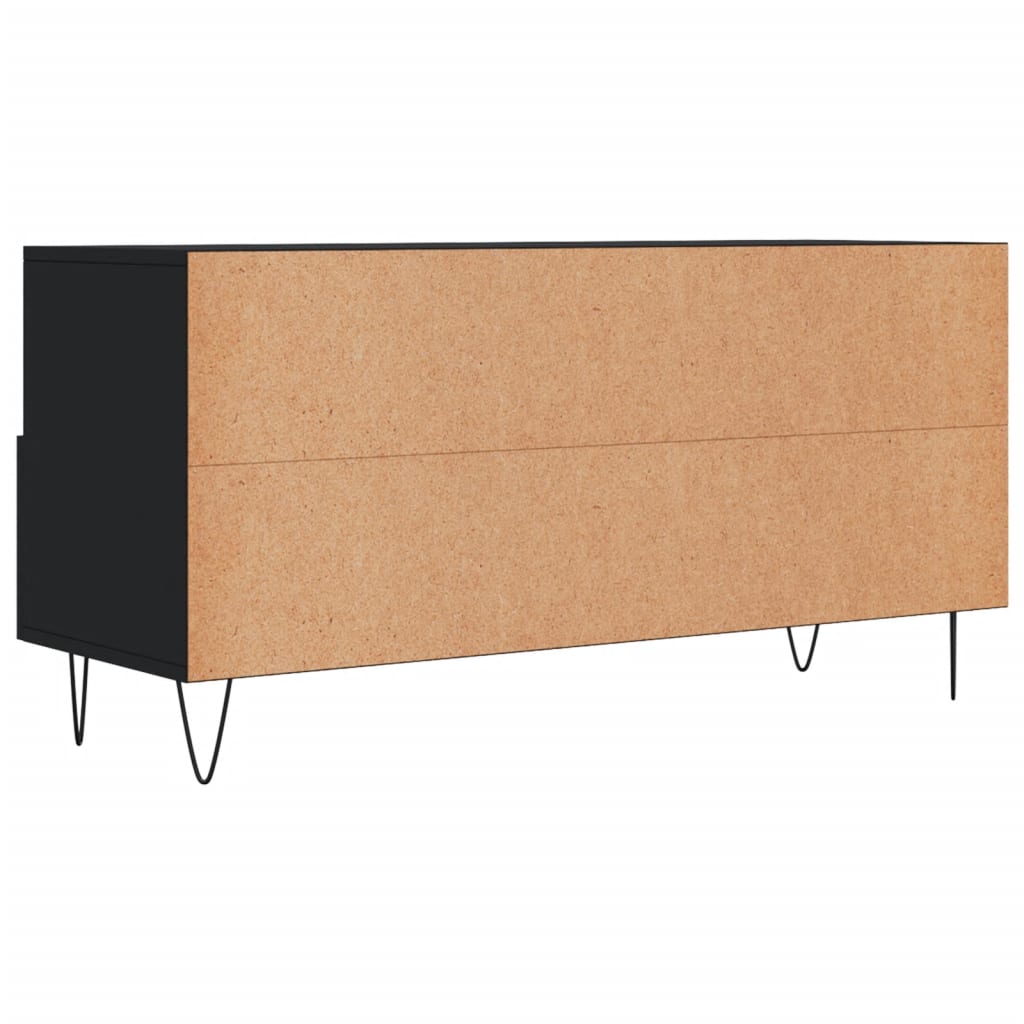 Meuble TV noir 102x36x50 cm bois d'ingénierie - XIOS