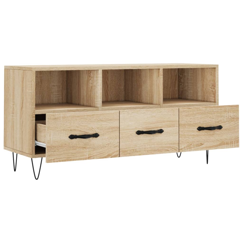 Meuble TV chêne sonoma 102x36x50 cm bois d'ingénierie - XIOS