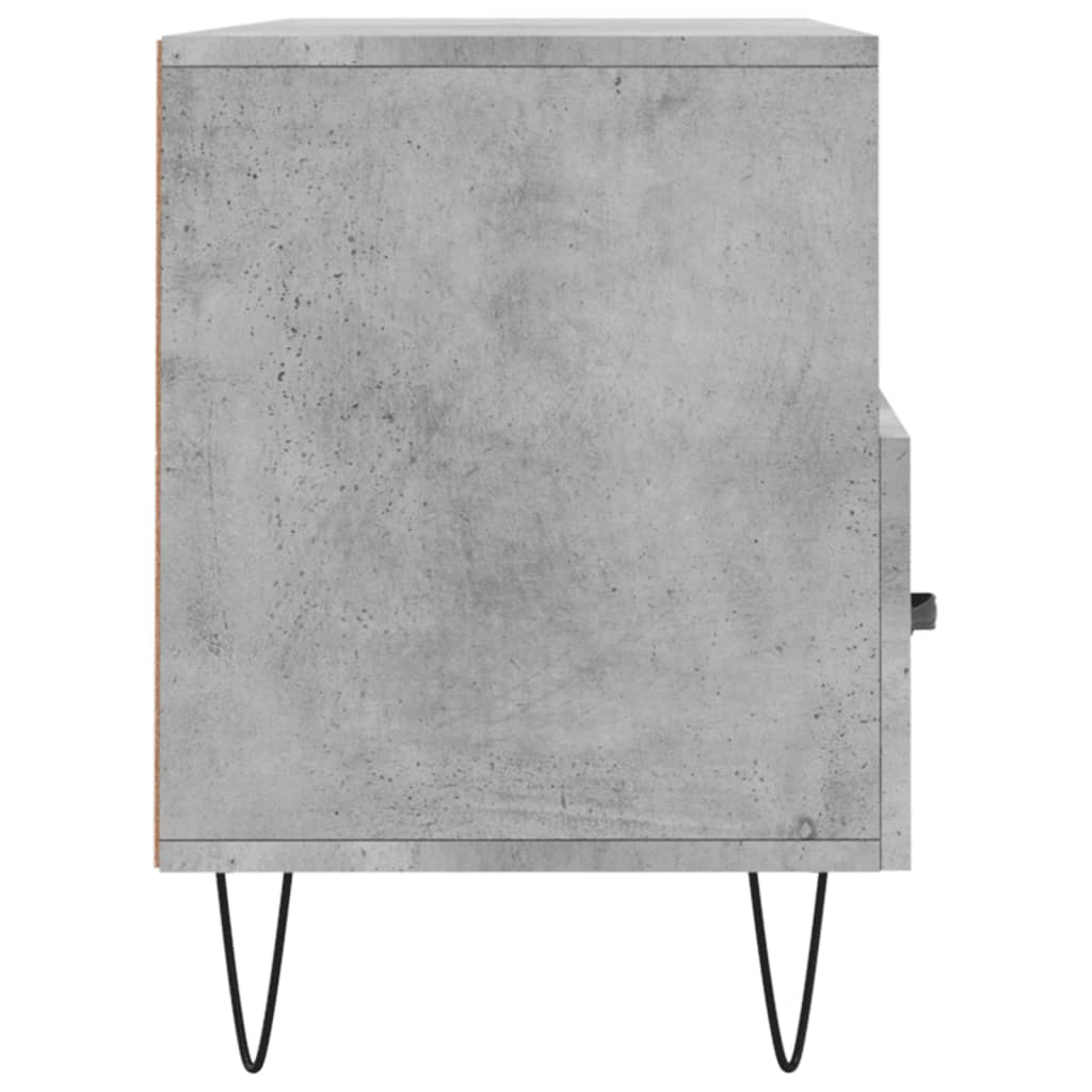 Meuble TV gris béton 102x36x50 cm bois d'ingénierie - XIOS