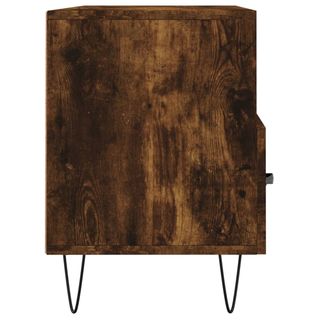 Meuble TV chêne fumé 102x36x50 cm bois d'ingénierie - XIOS