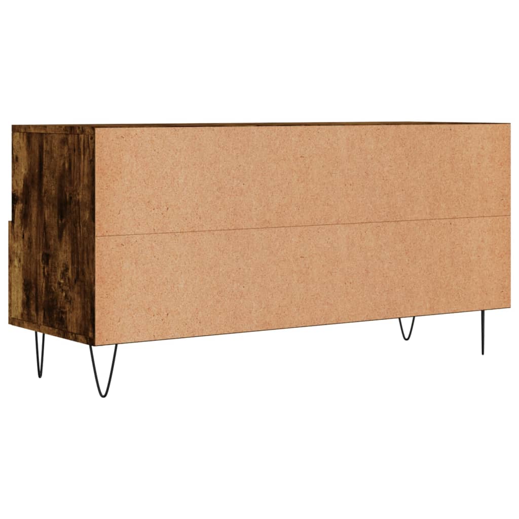 Meuble TV chêne fumé 102x36x50 cm bois d'ingénierie - XIOS