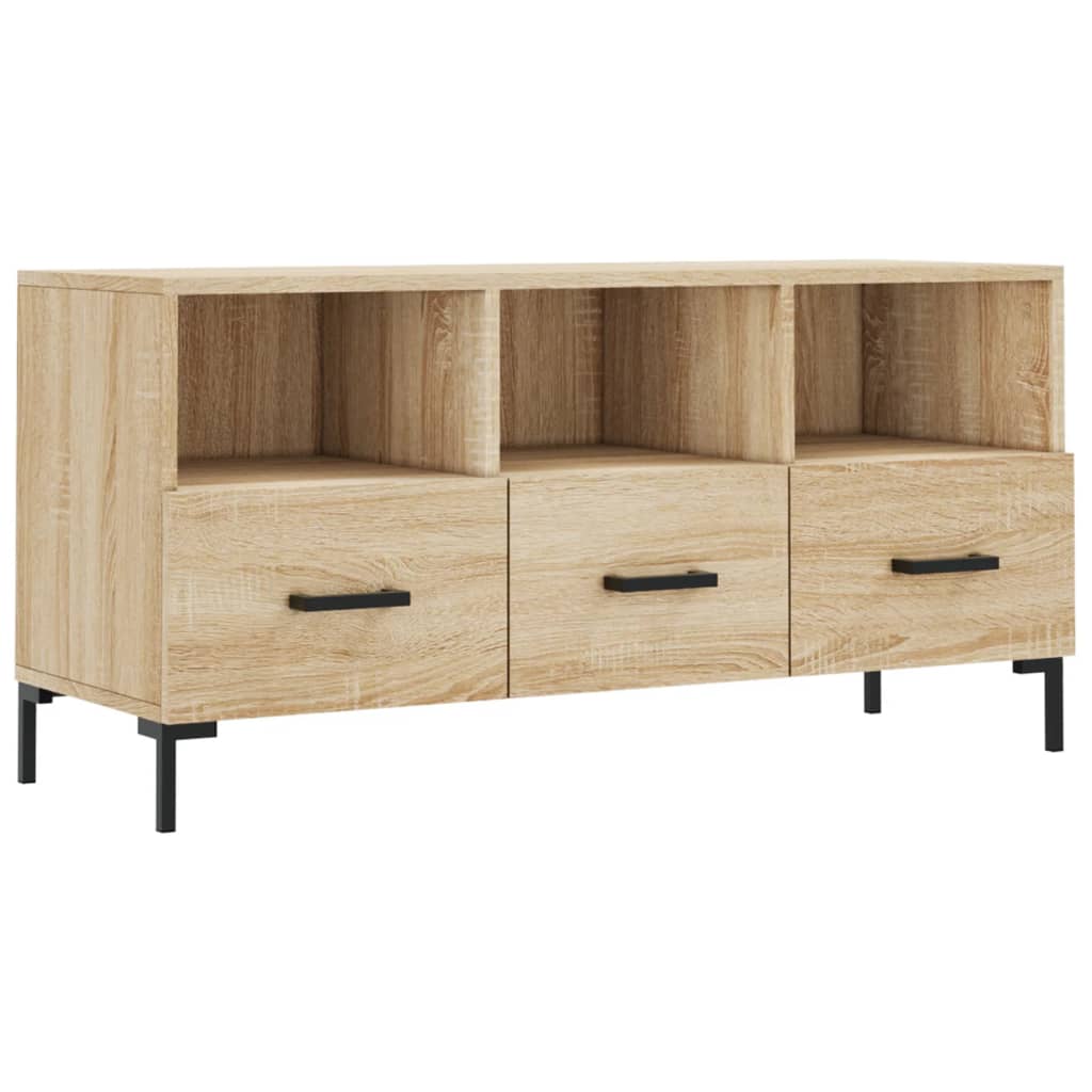 Meuble TV chêne sonoma 102x36x50 cm bois d'ingénierie - XIOS