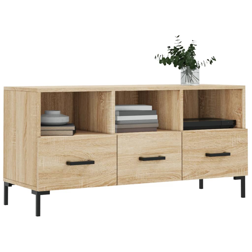 Meuble TV chêne sonoma 102x36x50 cm bois d'ingénierie - XIOS
