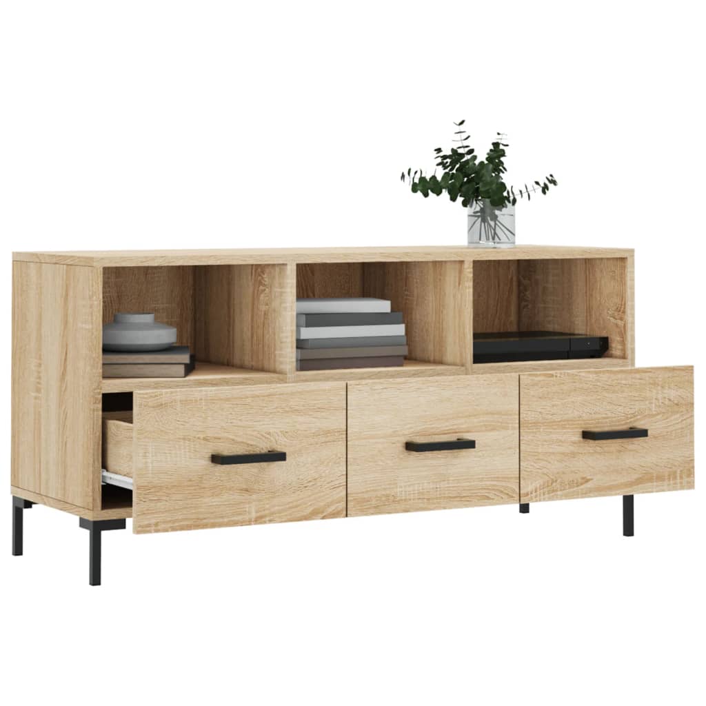 Meuble TV chêne sonoma 102x36x50 cm bois d'ingénierie - XIOS