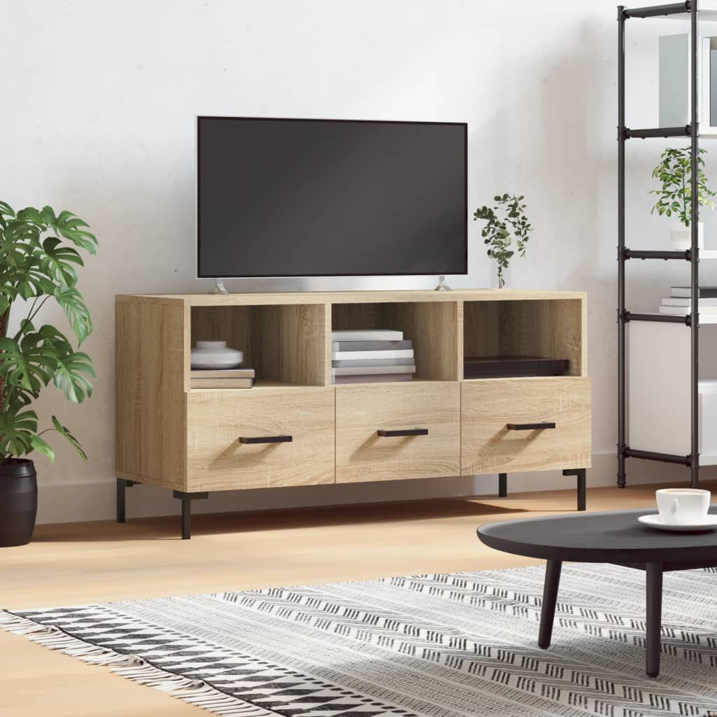 Meuble TV chêne sonoma 102x36x50 cm bois d'ingénierie - XIOS