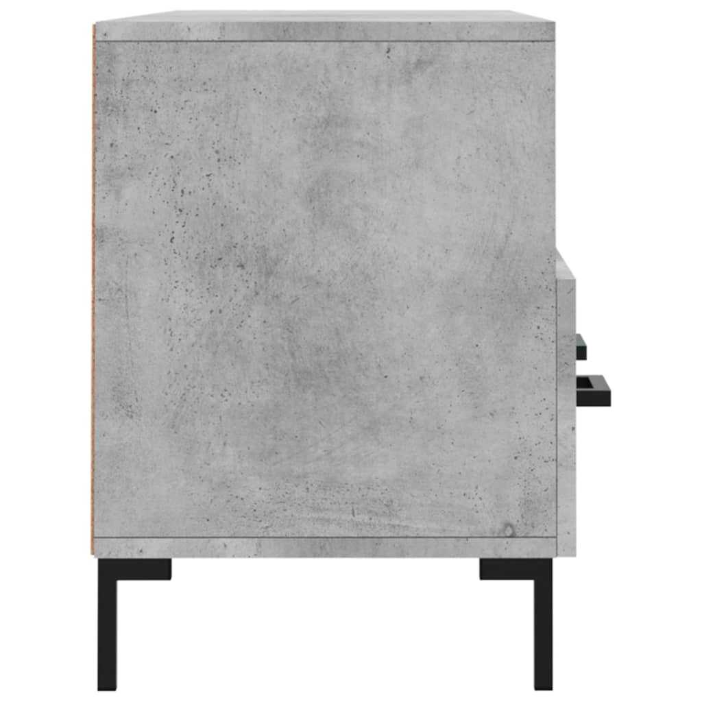 Meuble TV gris béton 102x36x50 cm bois d'ingénierie - XIOS