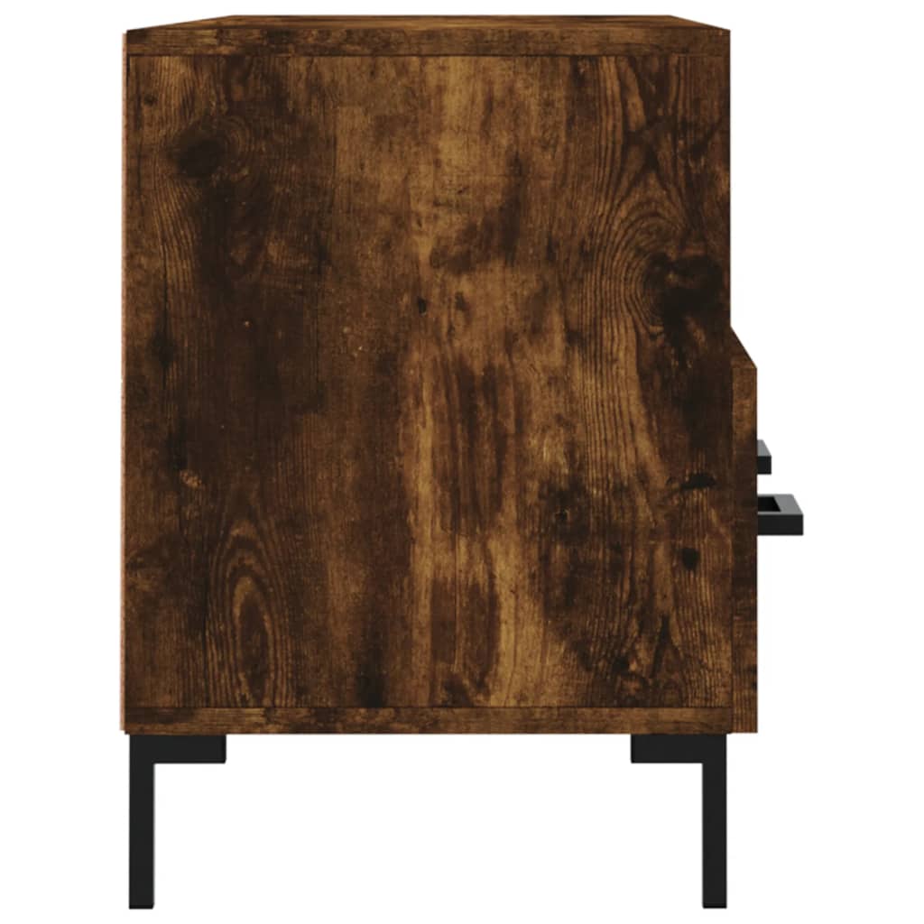 Meuble TV chêne fumé 102x36x50 cm bois d'ingénierie - XIOS
