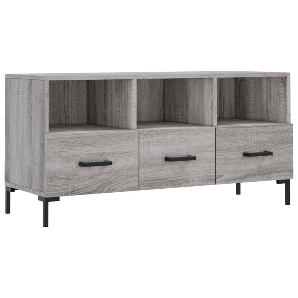 Meuble TV sonoma gris 102x36x50 cm bois d'ingénierie - XIOS
