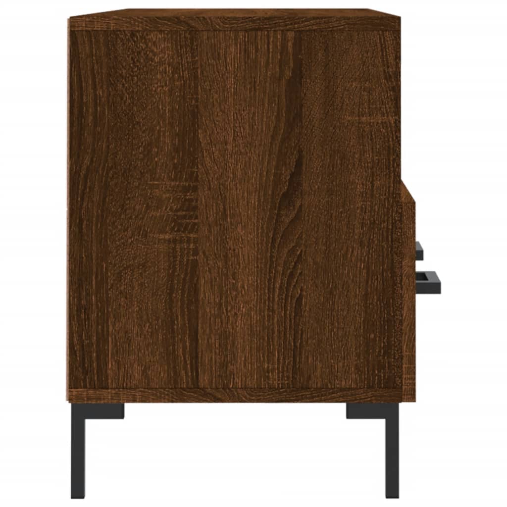 Meuble TV chêne marron 102x36x50 cm bois d'ingénierie - XIOS