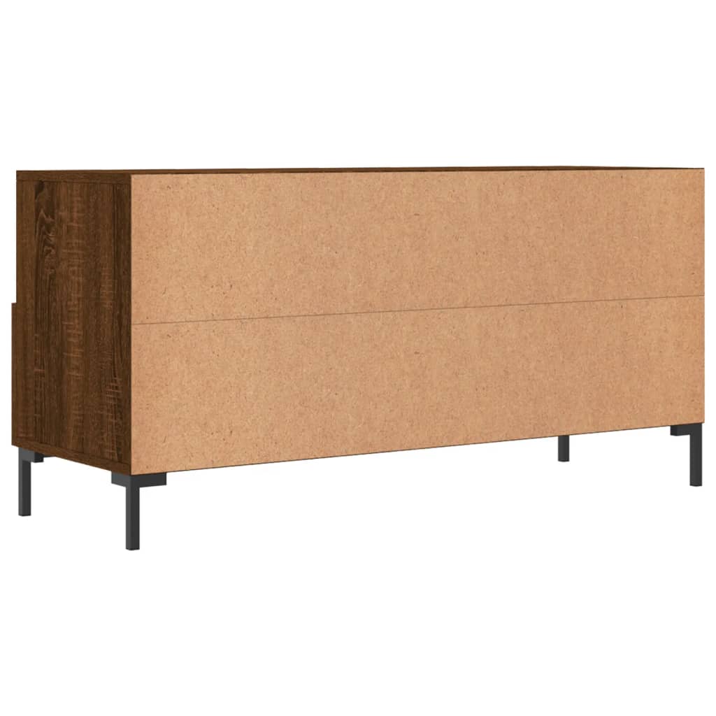 Meuble TV chêne marron 102x36x50 cm bois d'ingénierie - XIOS