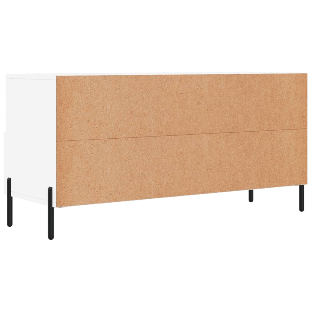 Meuble TV blanc 102x36x50 cm bois d'ingénierie - XIOS