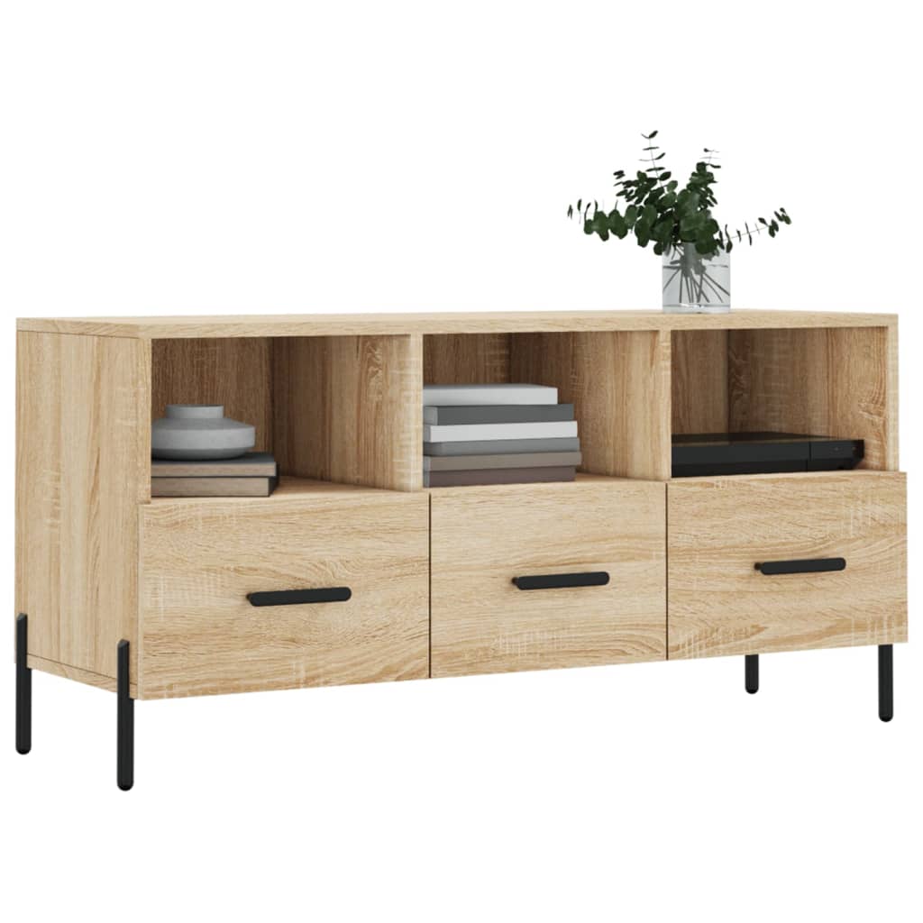 Meuble TV chêne sonoma 102x36x50 cm bois d'ingénierie - XIOS