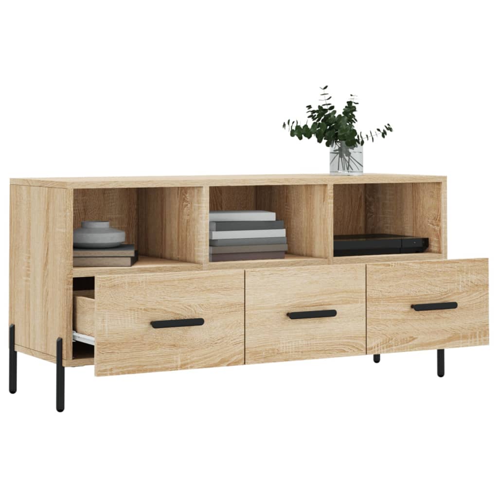 Meuble TV chêne sonoma 102x36x50 cm bois d'ingénierie - XIOS